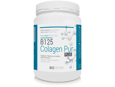 B125-Colagen-pur-Plus-Bioespaña-Nutricosmetica-Colageno-Puro Imagen del bote del Colagen Pur plus